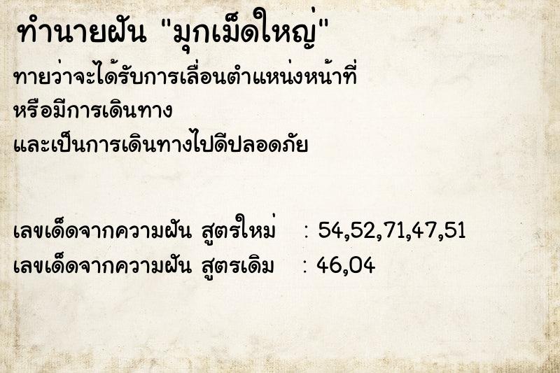 ทำนายฝันมุกเม็ดใหญ่ ทำนายฝันทำนายฝันมุกเม็ดใหญ่