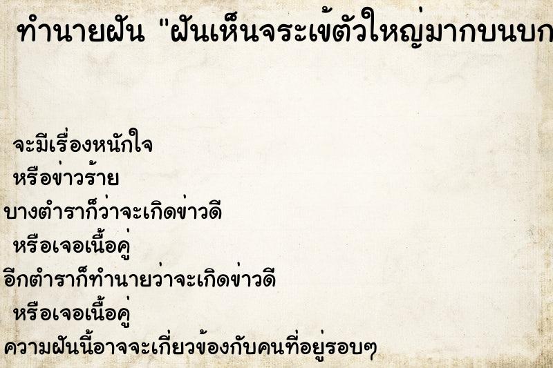 ทำนายฝัน ฝันเห็นจระเข้ตัวใหญ่มากบนบก ทำนายฝัน ฝันเห็นจระเข้ตัวใหญ่มากบนบก