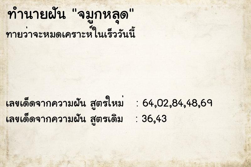 ทำนายฝันทำนายฝันจมูกหลุด