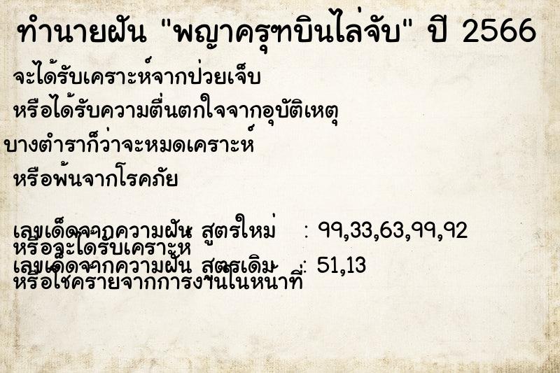 ทำนายฝัน พญาครุฑบินไล่จับ ทำนายฝัน พญาครุฑบินไล่จับ