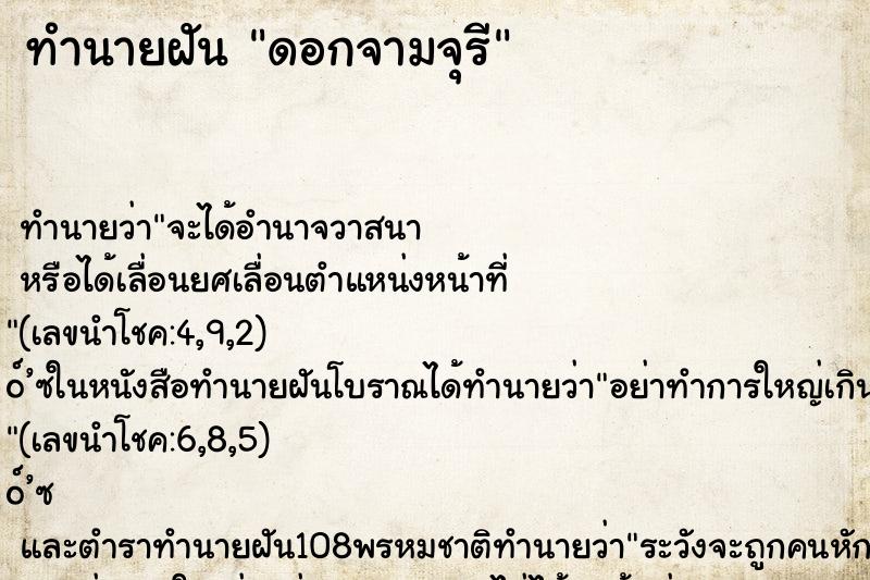 ทำนายฝัน ดอกจามจุรี ทำนายฝัน ดอกจามจุรี