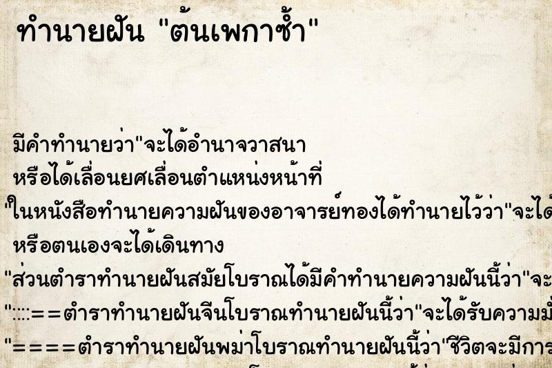 ทำนายฝันต้นเพกาซ้ำ ทำนายฝันทำนายฝันต้นเพกาซ้ำ