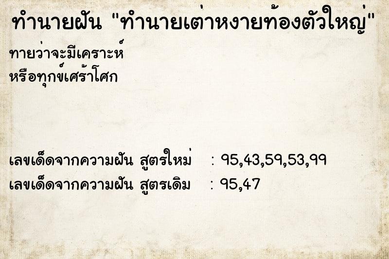 ทำนายฝันทำนายเต่าหงายท้องตัวใหญ่ ทำนายฝันทำนายฝันทำนายเต่าหงายท้องตัวใหญ่