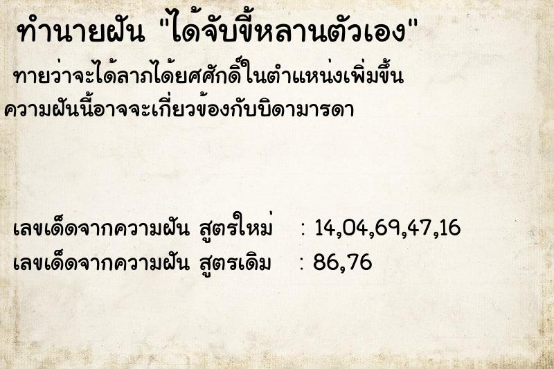 ทำนายฝัน ได้จับขี้หลานตัวเอง