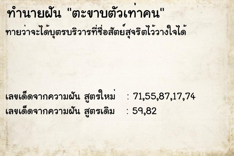 ทำนายฝันตะขาบตัวเท่าคน ทำนายฝันทำนายฝันตะขาบตัวเท่าคน