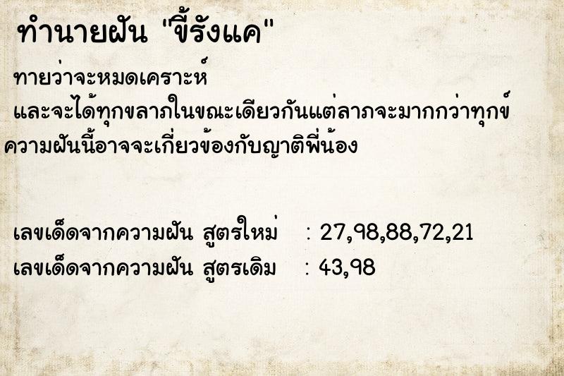 ทำนายฝันขี้รังแค ทำนายฝันทำนายฝันขี้รังแค