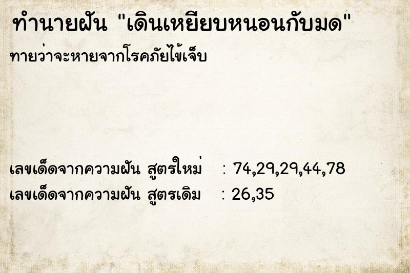 ทำนายฝันเดินเหยียบหนอนกับมด ทำนายฝันทำนายฝันเดินเหยียบหนอนกับมด
