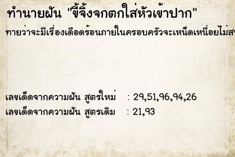 ทำนายฝันขี้จิ้งจกตกใส่หัวเข้าปาก ทำนายฝันทำนายฝันขี้จิ้งจกตกใส่หัวเข้าปาก