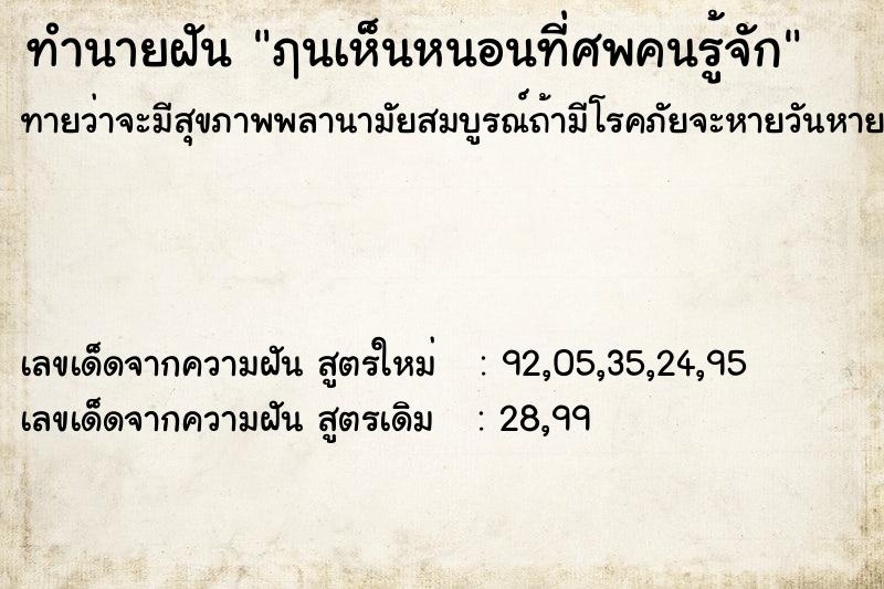 ทำนายฝันฦนเห็นหนอนที่ศพคนรู้จัก ทำนายฝันทำนายฝันฦนเห็นหนอนที่ศพคนรู้จัก