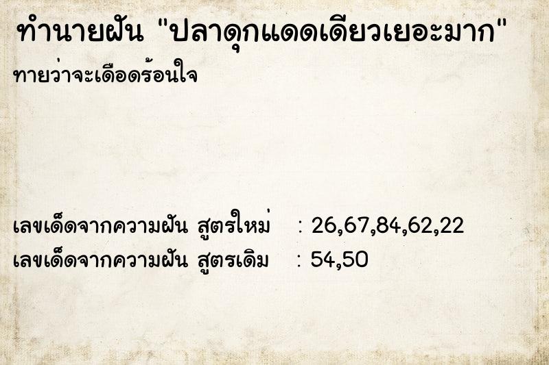 ทำนายฝัน ปลาดุกแดดเดียวเยอะมาก ทำนายฝัน ปลาดุกแดดเดียวเยอะมาก