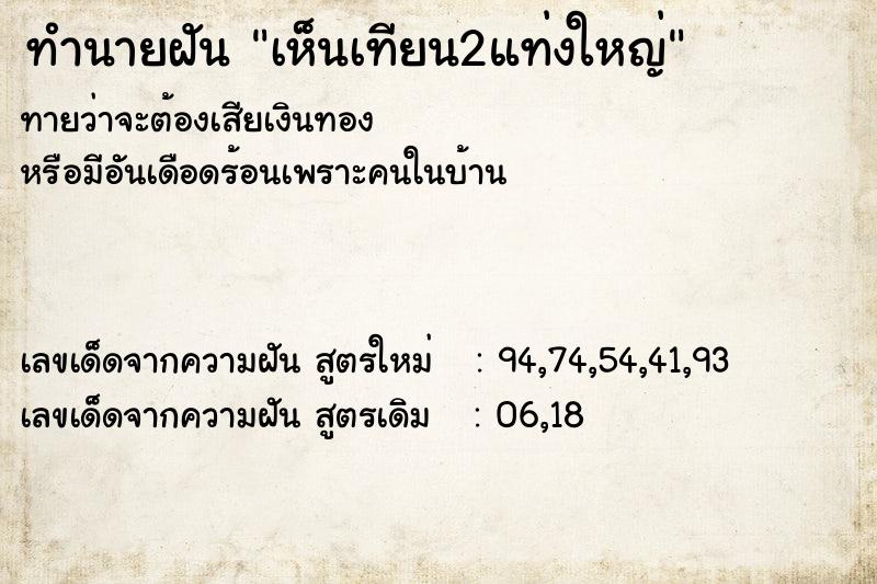 ทำนายฝัน เห็นเทียน2แท่งใหญ่ ตำราโบราณ แม่นที่สุดในโลก