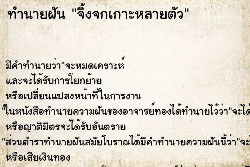 ทำนายฝันจิ้งจกเกาะหลายตัว ทำนายฝันทำนายฝันจิ้งจกเกาะหลายตัว