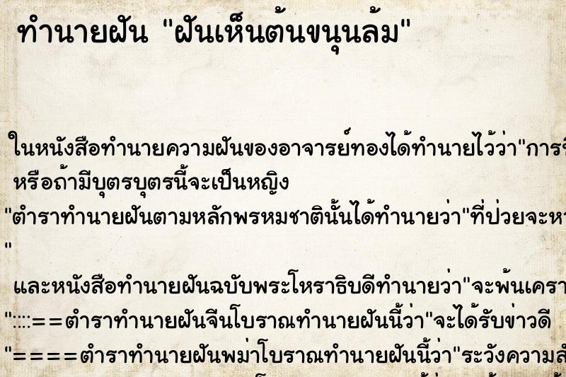 ทำนายฝันฝันเห็นต้นขนุนล้ม ทำนายฝันทำนายฝันฝันเห็นต้นขนุนล้ม