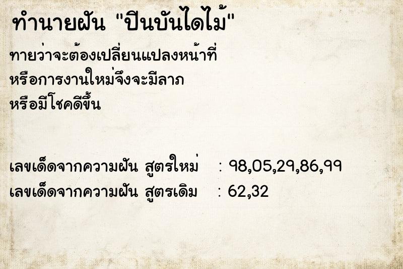 ทำนายฝันปีนบันไดไม้ ทำนายฝันทำนายฝันปีนบันไดไม้