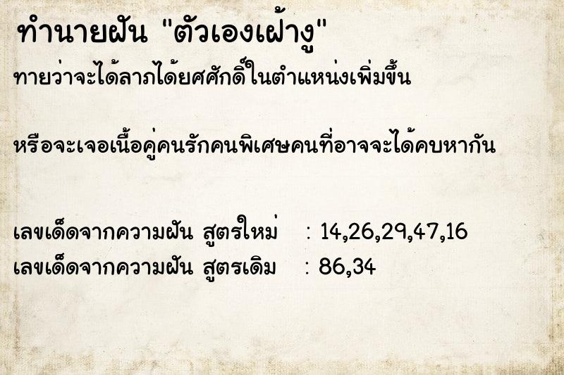 ทำนายฝันตัวเองเฝ้างู ทำนายฝันทำนายฝันตัวเองเฝ้างู