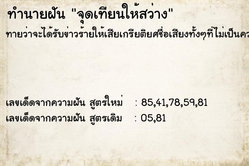 ทำนายฝันจุดเทียนให้สว่าง ทำนายฝันทำนายฝันจุดเทียนให้สว่าง