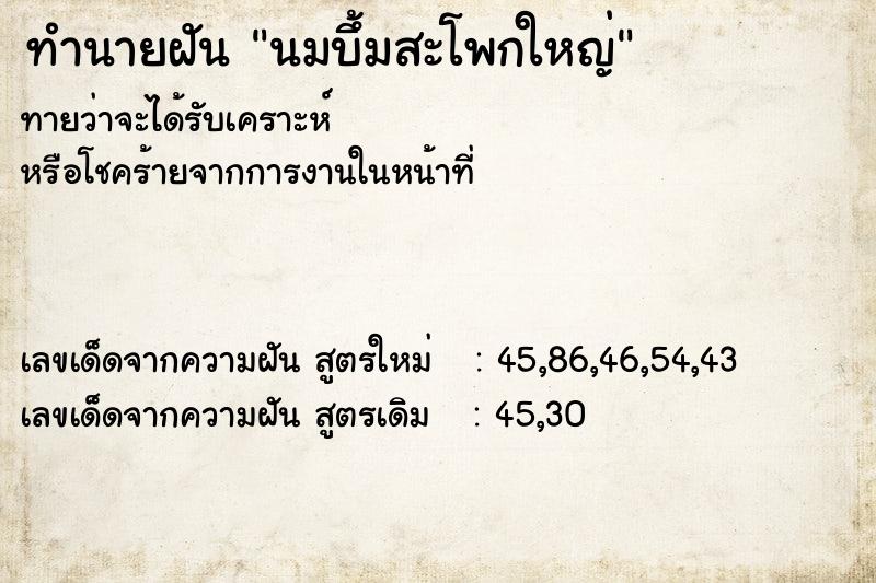 ทำนายฝันนมบึ้มสะโพกใหญ่ ทำนายฝันทำนายฝันนมบึ้มสะโพกใหญ่