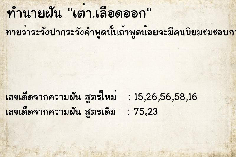 ทำนายฝันเต่า.เลือดออก ทำนายฝันทำนายฝันเต่า.เลือดออก