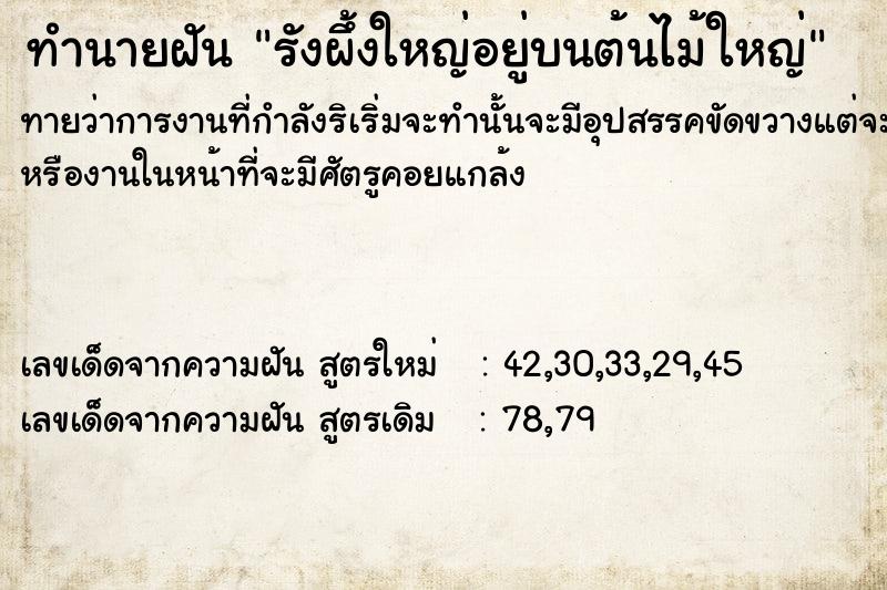 ทำนายฝัน รังผึ้งใหญ่อยู่บนต้นไม้ใหญ่ ตำราโบราณ แม่นที่สุดในโลก