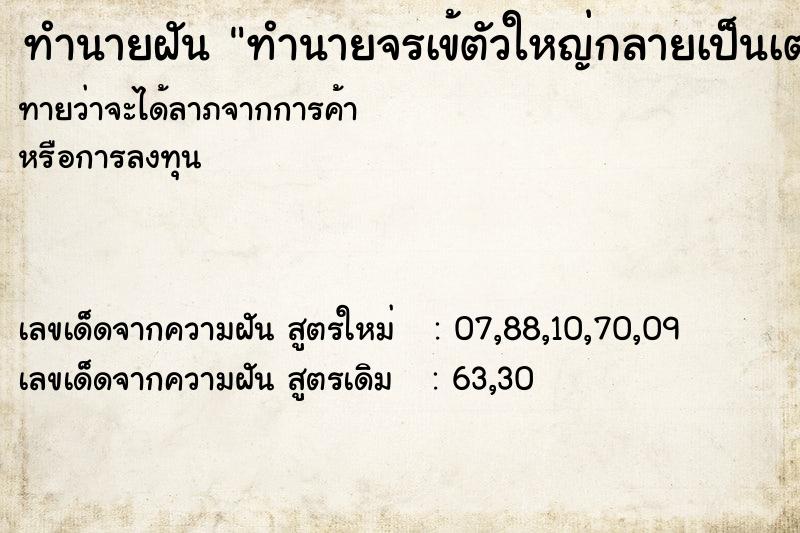 ทำนายฝัน ทำนายจรเข้ตัวใหญ่กลายเป็นเต่ายักษื