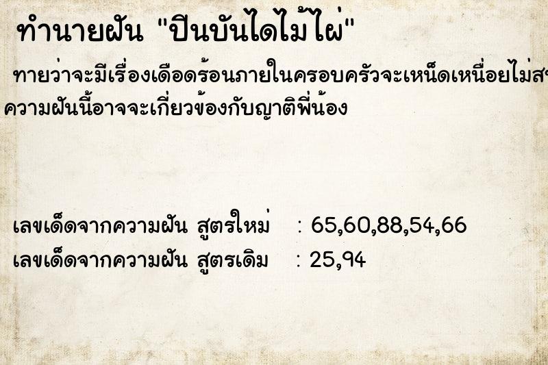 ทำนายฝันปีนบันไดไม้ไผ่ ทำนายฝันทำนายฝันปีนบันไดไม้ไผ่