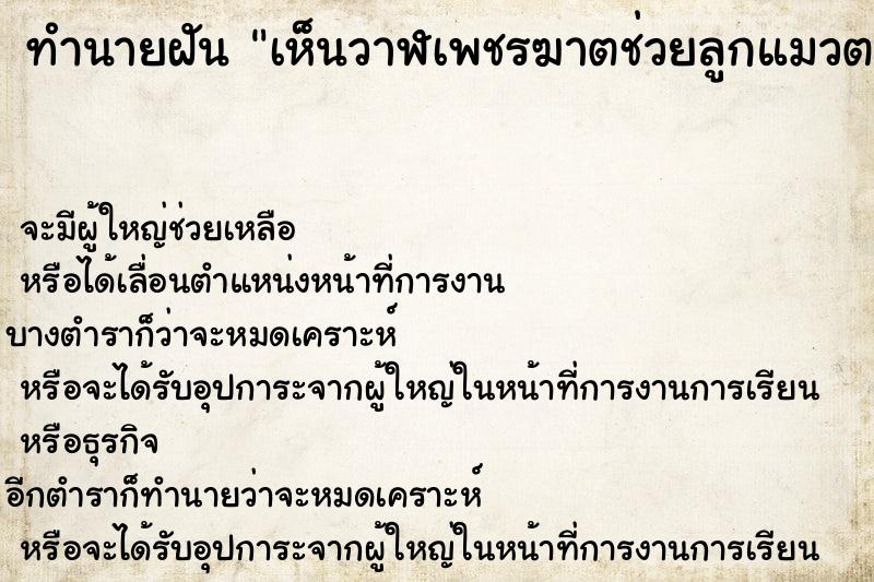 ทำนายฝันเห็นวาฬเพชรฆาตช่วยลูกแมวตกน้ำ ทำนายฝันทำนายฝันเห็นวาฬเพชรฆาตช่วยลูกแมวตกน้ำ