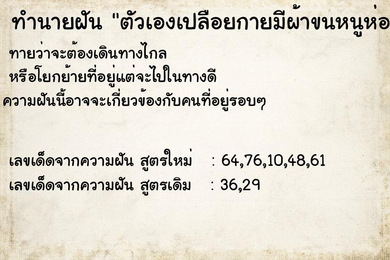ทำนายฝันตัวเองเปลือยกายมีผ้าขนหนูห่ออยู่ ทำนายฝันทำนายฝันตัวเองเปลือยกายมีผ้าขนหนูห่ออยู่