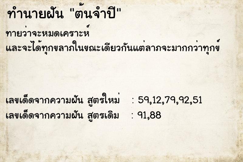 ทำนายฝันต้นจำปี ทำนายฝันทำนายฝันต้นจำปี