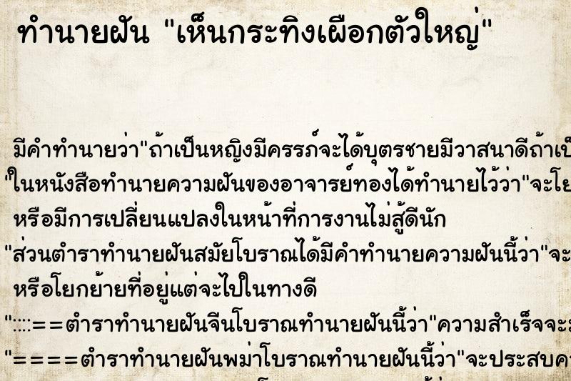 ทำนายฝัน เห็นกระทิงเผือกตัวใหญ่ ทำนายฝัน เห็นกระทิงเผือกตัวใหญ่