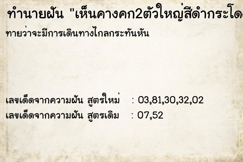 ทำนายฝันเห็นคางคก2ตัวใหญ่สีดำกระโดดใส่ ทำนายฝันทำนายฝันเห็นคางคก2ตัวใหญ่สีดำกระโดดใส่