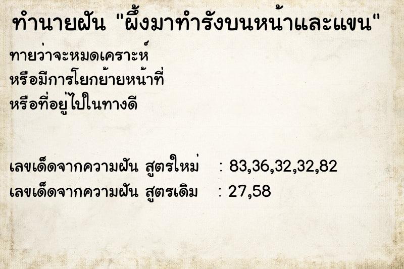 ทำนายฝันผึ้งมาทำรังบนหน้าและแขน ทำนายฝันทำนายฝันผึ้งมาทำรังบนหน้าและแขน