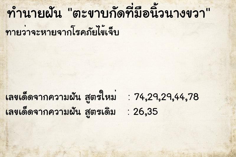 ทำนายฝันตะขาบกัดที่มือนิ้วนางขวา ทำนายฝันทำนายฝันตะขาบกัดที่มือนิ้วนางขวา
