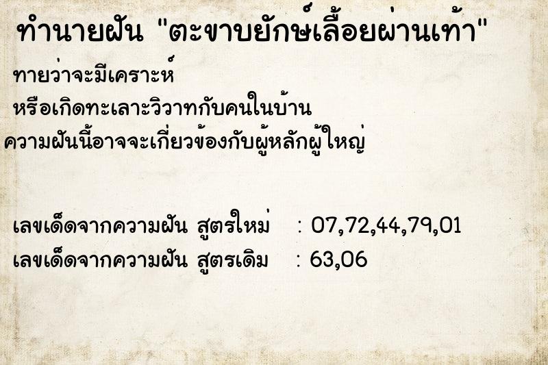 ทำนายฝันตะขาบยักษ์เลื้อยผ่านเท้า ทำนายฝันทำนายฝันตะขาบยักษ์เลื้อยผ่านเท้า