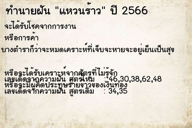 ทำนายฝัน แหวนร้าว ทำนายฝัน แหวนร้าว