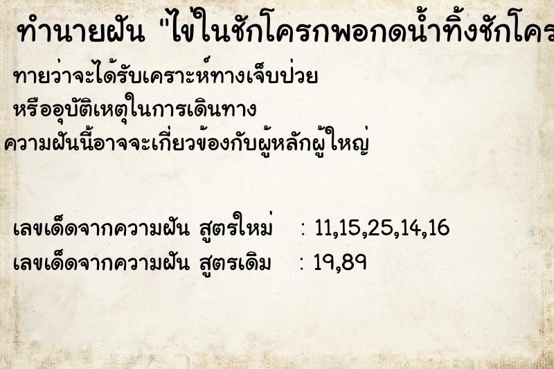 ทำนายฝันไข่ในชักโครกพอกดน้ำทิ้งชักโครกรั่วขี้ไหลเต็มพื้น ทำนายฝันทำนายฝันไข่ในชักโครกพอกดน้ำทิ้งชักโครกรั่วขี้ไหลเต็มพื้น