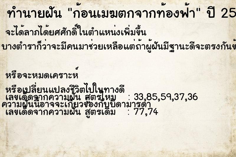 ทำนายฝัน ก้อนเมฆตกจากท้องฟ้า ทำนายฝัน ก้อนเมฆตกจากท้องฟ้า