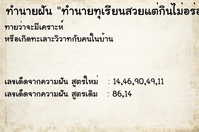 ทำนายฝัน ทำนายทุเรียนสวยแต่กินไม่อร่อย ทำนายฝัน ทำนายทุเรียนสวยแต่กินไม่อร่อย