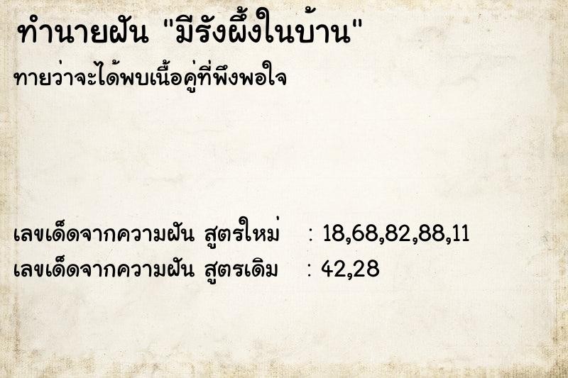 ทำนายฝัน มีรังผึ้งในบ้าน ทำนายฝัน มีรังผึ้งในบ้าน