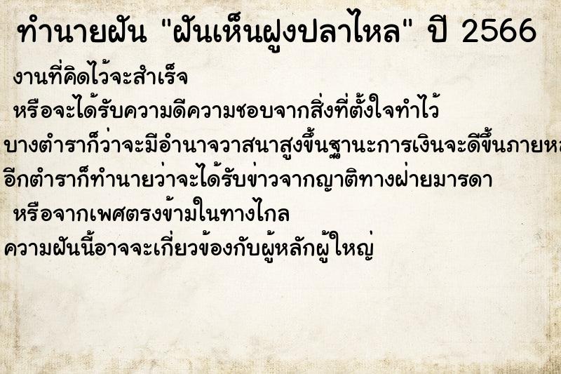 ทำนายฝันฝันเห็นฝูงปลาไหล ทำนายฝันทำนายฝันฝันเห็นฝูงปลาไหล