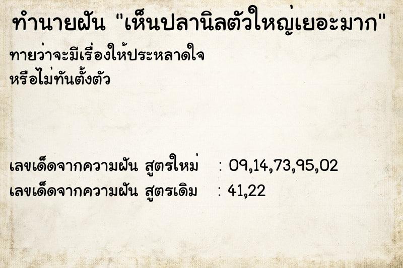 ทำนายฝัน เห็นปลานิลตัวใหญ่เยอะมาก ทำนายฝัน เห็นปลานิลตัวใหญ่เยอะมาก