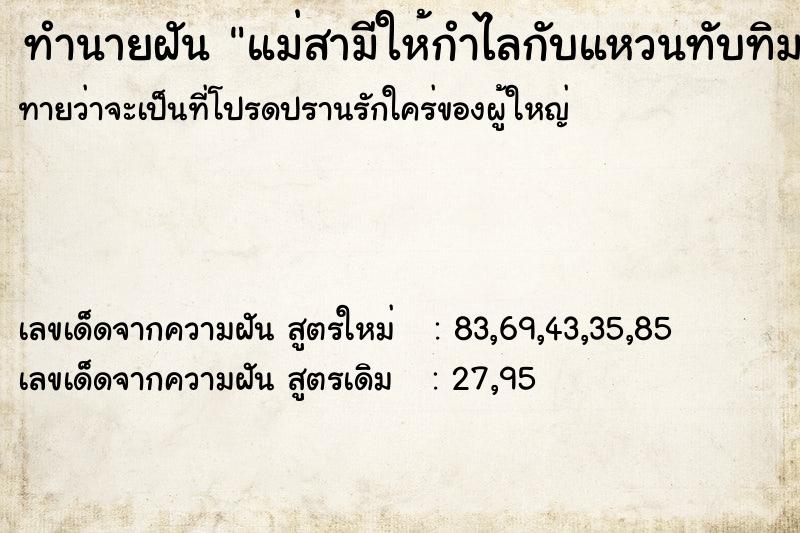 ทำนายฝันทำนายฝันแม่สามีให้กำไลกับแหวนทับทิม