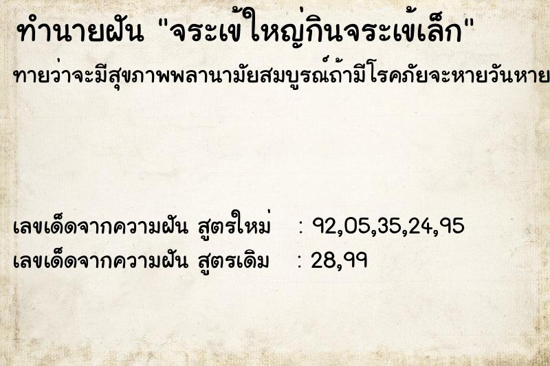 ทำนายฝันจระเข้ใหญ่กินจระเข้เล็ก ทำนายฝันทำนายฝันจระเข้ใหญ่กินจระเข้เล็ก