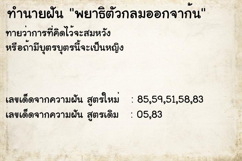 ทำนายฝันพยาธิตัวกลมออกจาก้น ทำนายฝันทำนายฝันพยาธิตัวกลมออกจาก้น
