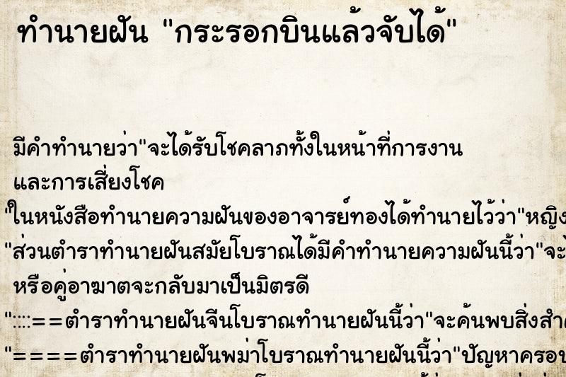 ทำนายฝัน กระรอกบินแล้วจับได้ ทำนายฝัน กระรอกบินแล้วจับได้