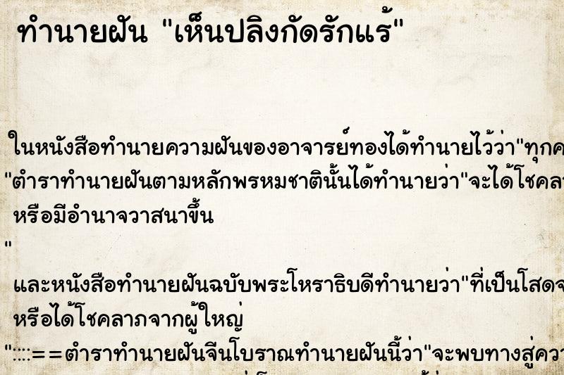 ทำนายฝันเห็นปลิงกัดรักแร้ ทำนายฝันทำนายฝันเห็นปลิงกัดรักแร้