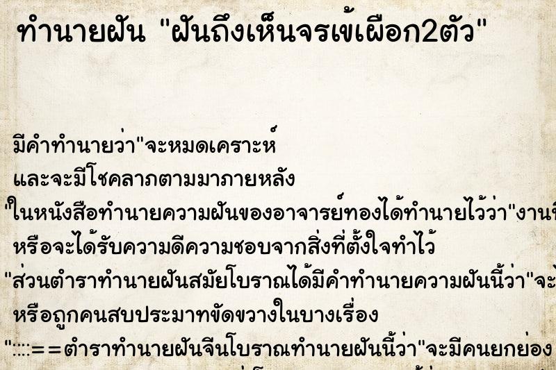 ทำนายฝัน ฝันถึงเห็นจรเข้เผือก2ตัว ทำนายฝัน ฝันถึงเห็นจรเข้เผือก2ตัว