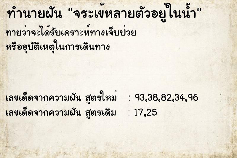 ทำนายฝันจระเข้หลายตัวอยู่ในน้ำ ทำนายฝันทำนายฝันจระเข้หลายตัวอยู่ในน้ำ
