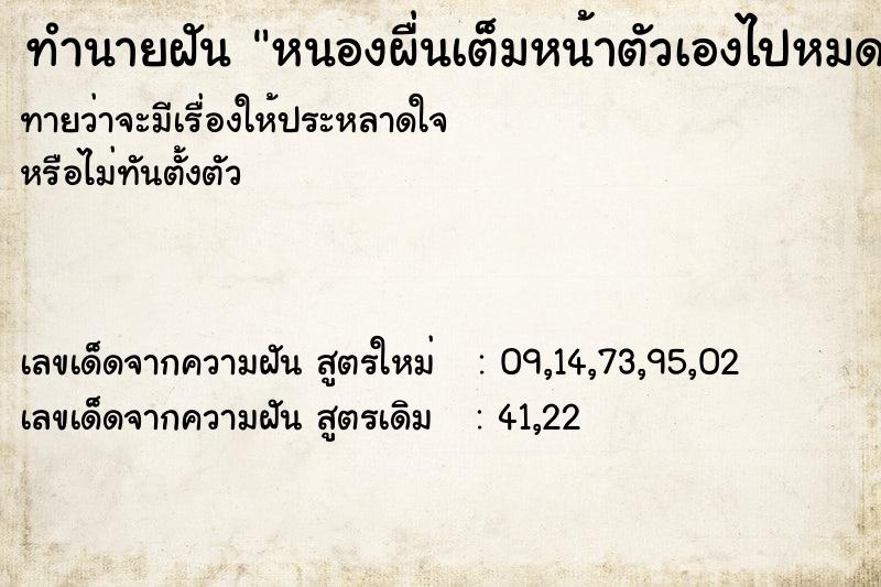 ทำนายฝันหนองผื่นเต็มหน้าตัวเองไปหมด ทำนายฝันทำนายฝันหนองผื่นเต็มหน้าตัวเองไปหมด