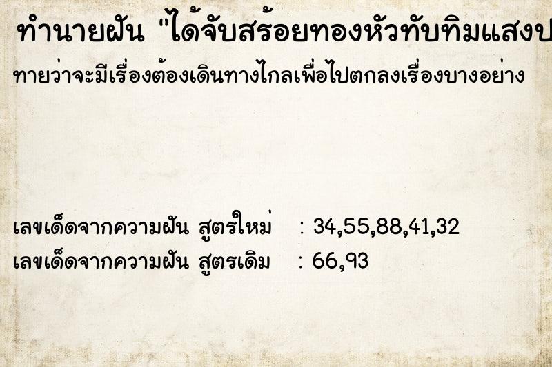 ทำนายฝัน ได้จับสร้อยทองหัวทับทิมแสงประกาย ทำนายฝัน ได้จับสร้อยทองหัวทับทิมแสงประกาย