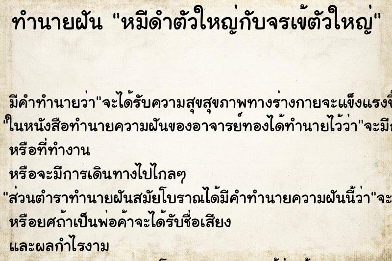 ทำนายฝัน หมีดำตัวใหญ่กับจรเข้ตัวใหญ่ ตำราโบราณ แม่นที่สุดในโลก